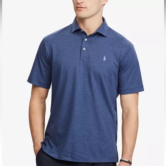 Polo Ralph Lauren Blue Polo Short Sleeve Shirt Classic Fit, Men’s Size M - Picture 1 of 8